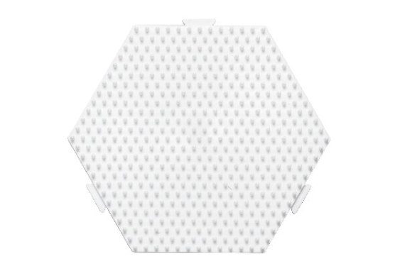 Hama Midi, pärlplatta, mellemstor sekskant, vit 