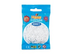 Hama Mini, pärlor, 2.000 stk., vit (01)