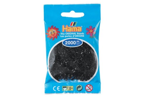 Hama Mini, pärlor, 2.000 stk., svart (18)