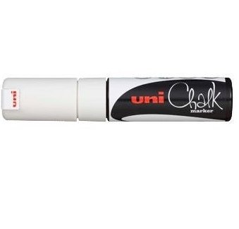 Uni Chalk PWE-17K, sletbar marker, vit