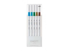 Uni Emott, Fine 0.4, 5 tuscher, blålige färger