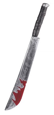 Kæmpe machete m/ blod, 73 cm