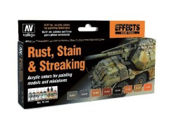 Vallejo Model Color set: Rust, Stain och Streaking 8x17 ml.