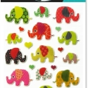 Maildor, Cooky, 3D-klistermærker, elefanter