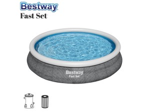 Bestway, Fast Set Pool m/ filterpumpe, 457 cm