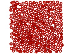 Rocailleperler, 3 mm, mørk röd