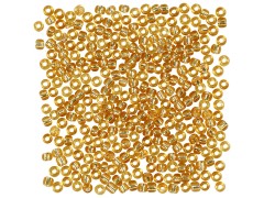 Rocailleperler, 3 mm, guld