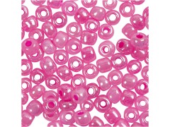 Rocailleperler, 3 mm, pink pärlemor