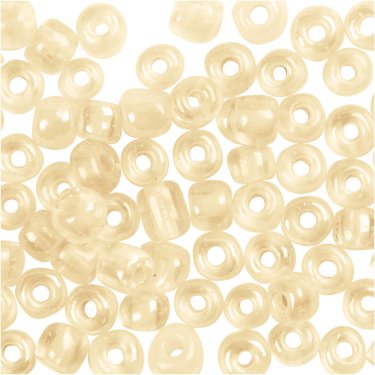 Rocailleperler, 3 mm, kräm pärlemor