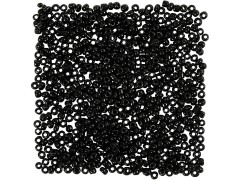 Rocailleperler, 2 mm, svart