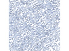 Rocailleperler, 1,7 mm, ljusblå transparent