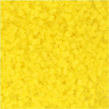 Korte rørperler, 1,7 mm, gul