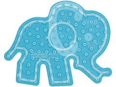 Hama Maxi, pärlplatta, liten elefant, transparent