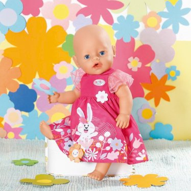 Baby Born, blomstret klänning, 43 cm