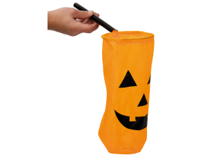 Halloween-raslepose på stang, orange