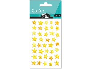 Maildor, Cooky, 3D-klistermærker, gule stjerner