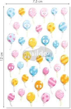 Maildor, Cooky, 3D-klistermærker, balloner