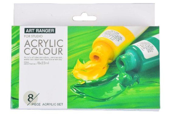 Art Ranger, akrylmaling, 8 x 22 ml, standardfarver