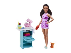 Barbie, docka m/ ovn och bagetilbehør