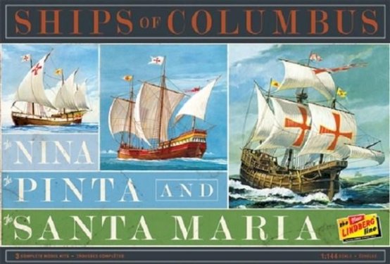 Lindberg, Ships of Columbus: Nina, Pinta anka Santa Maria, 1:144