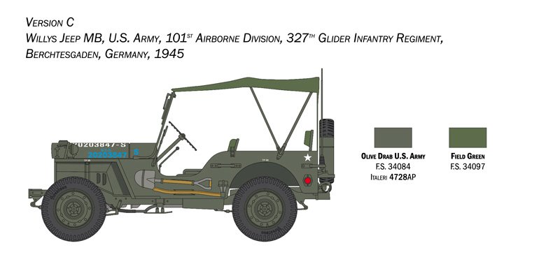 Italeri, Willys Jeep MB 80th Anniversary 1941-2021, 1:24