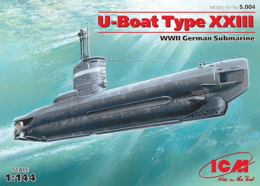 ICM, U-Boot Type XXIII, WWII German Submarine, 1:144