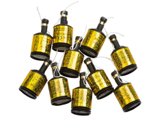 Party poppers, 8 stk., guld