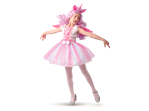 4-Girlz, enhjørningeballerina, dräkt, 7-9 år