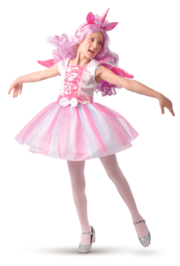 4-Girlz, enhjørningeballerina, dräkt, 7-9 år