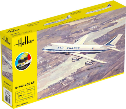 Heller, modelsæt, Air France B-747, 1:125