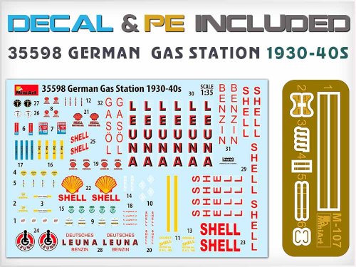 MiniArt, Tysk benzintankstation från 30erne, 1:35