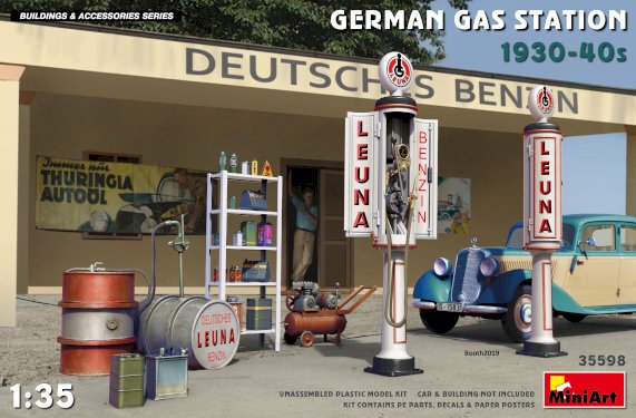 MiniArt, Tysk benzintankstation från 30erne, 1:35