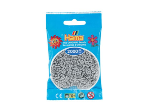 Hama Mini, pärlor, 2.000 stk., ljusgrå (70)